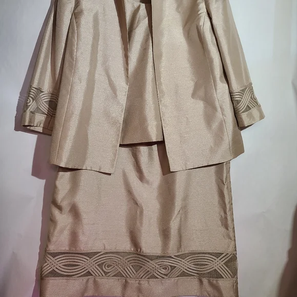 Kasper 3 piece suit set skirt and jacket formal wear - Picture 3 of 15